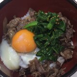 時短！牛肉とゴボウの甘辛丼